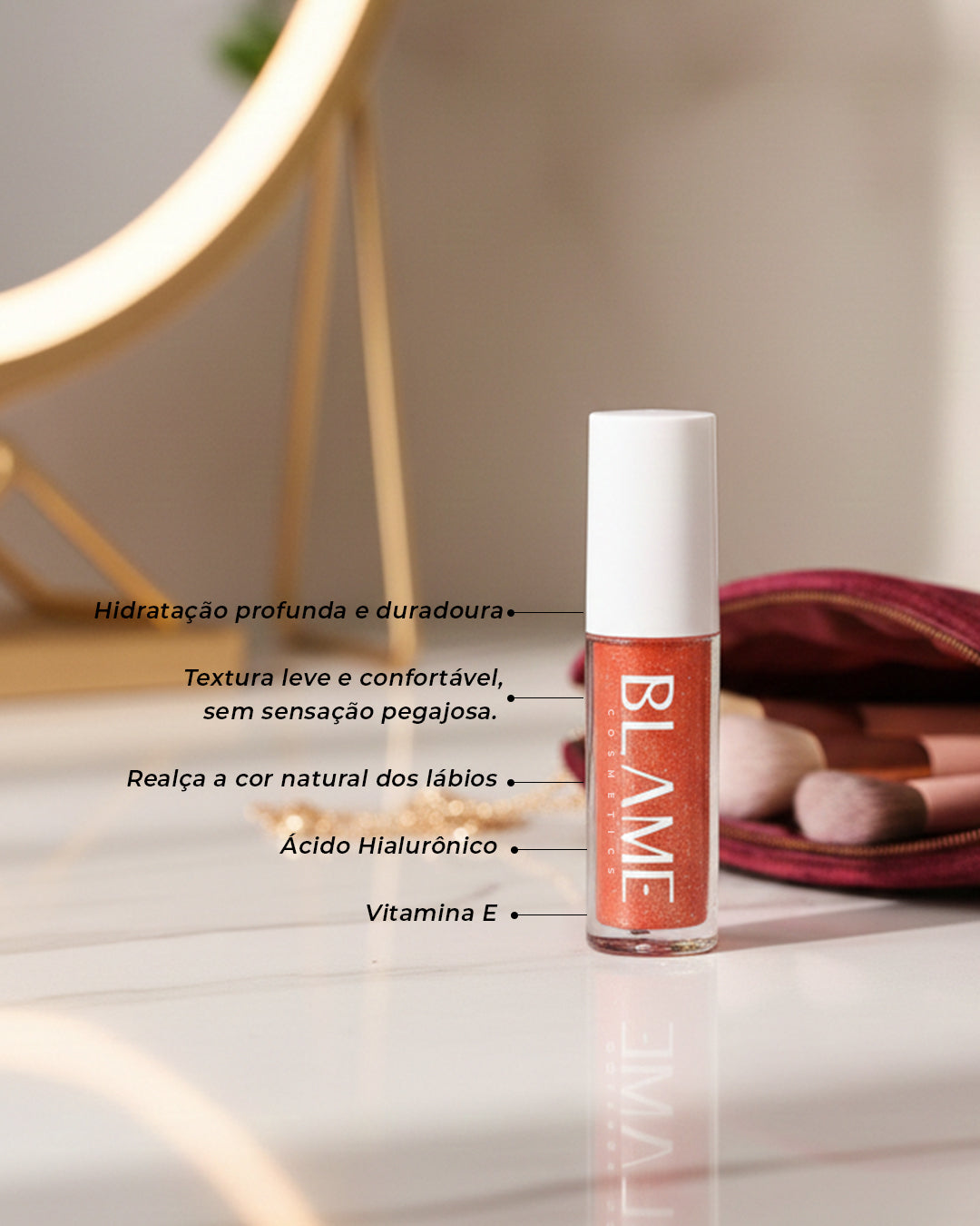 Mini Candy Colors Gloss Sabor Morango 3ml