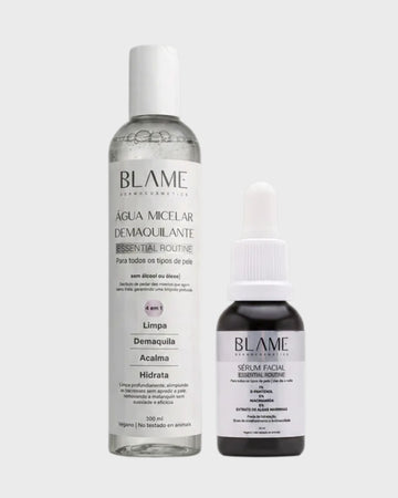 Kit Blame Essential Skincare Duo — Água Micelar + Sérum com Niacinamida
