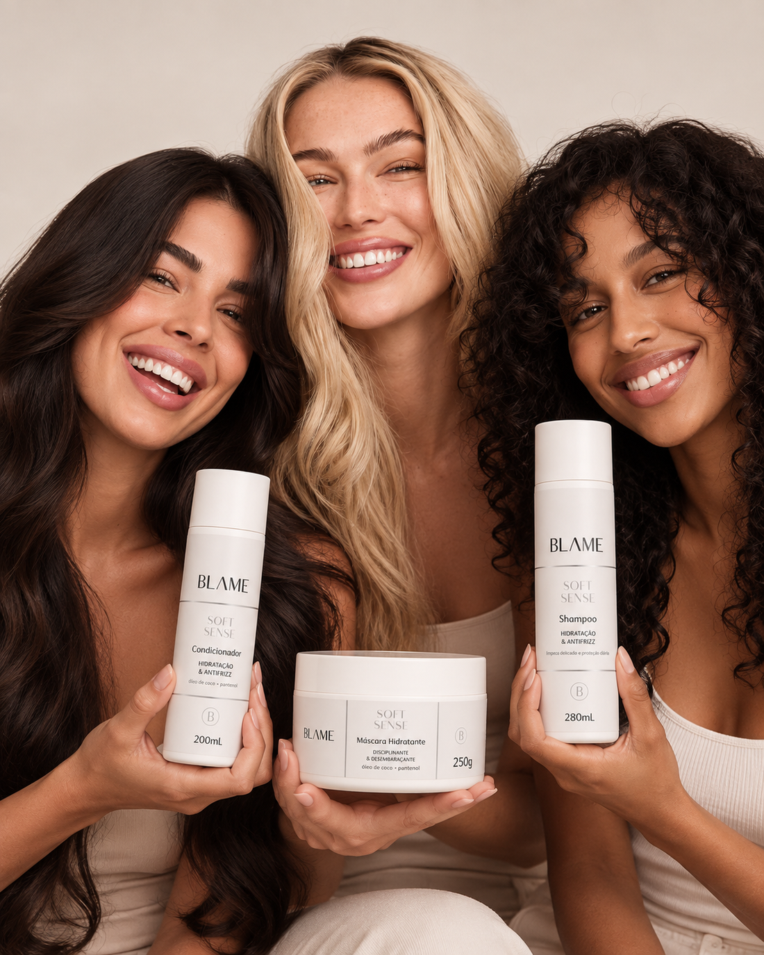 Kit Blame Anti Frizz — Shampoo + Condicionador + Máscara